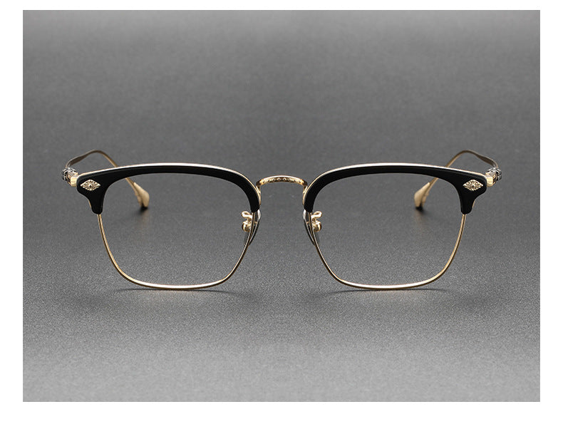 Chrome Hearts Retro Square Eyebrow Glasses Frames