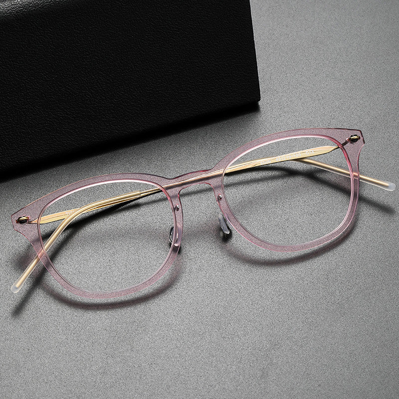 Gradient retro oval frame for slimming faces