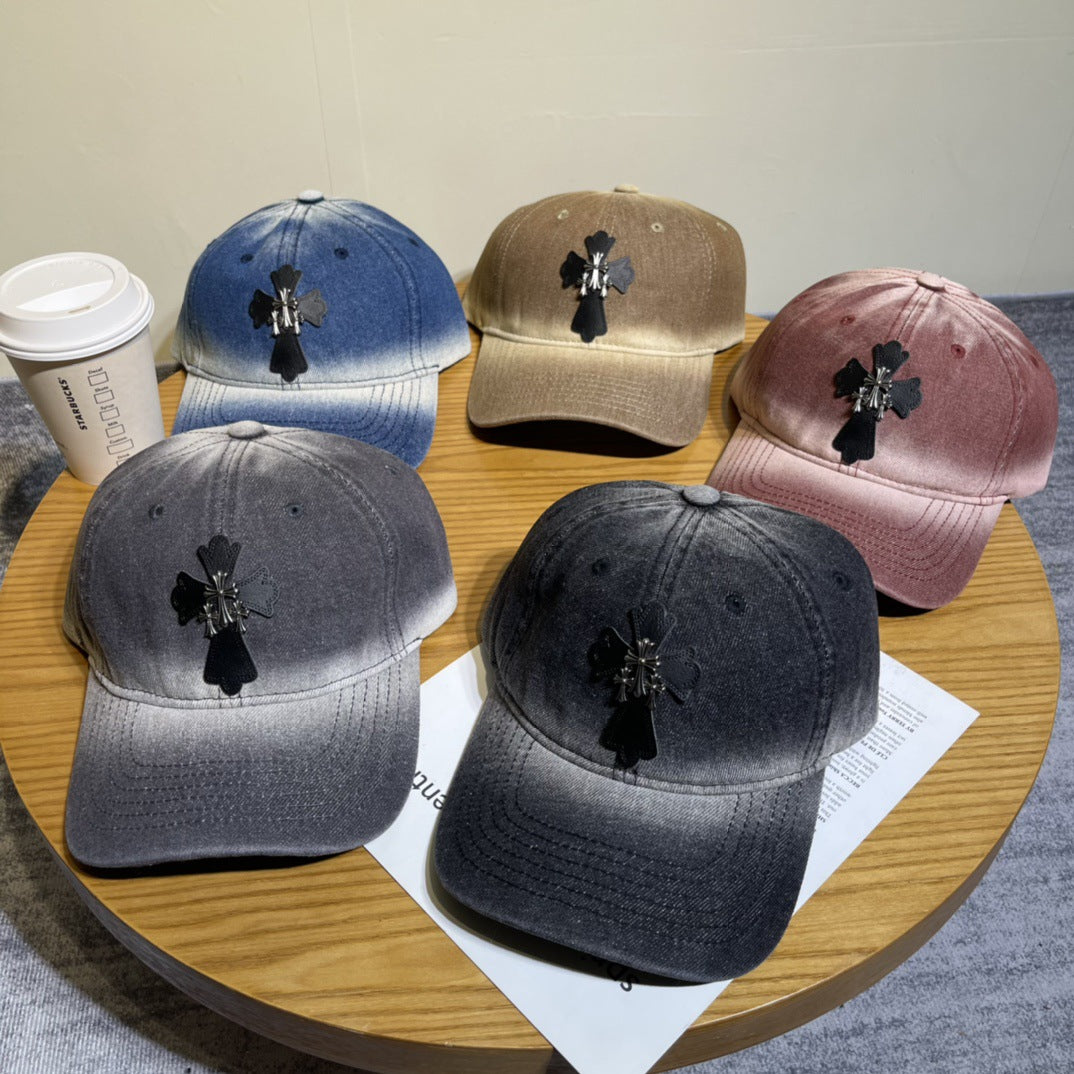 Chrome Hearts Ripped Denim Baseball Cap