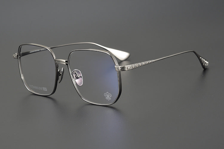Chrome Hearts pure titanium glasses with cross carved frames