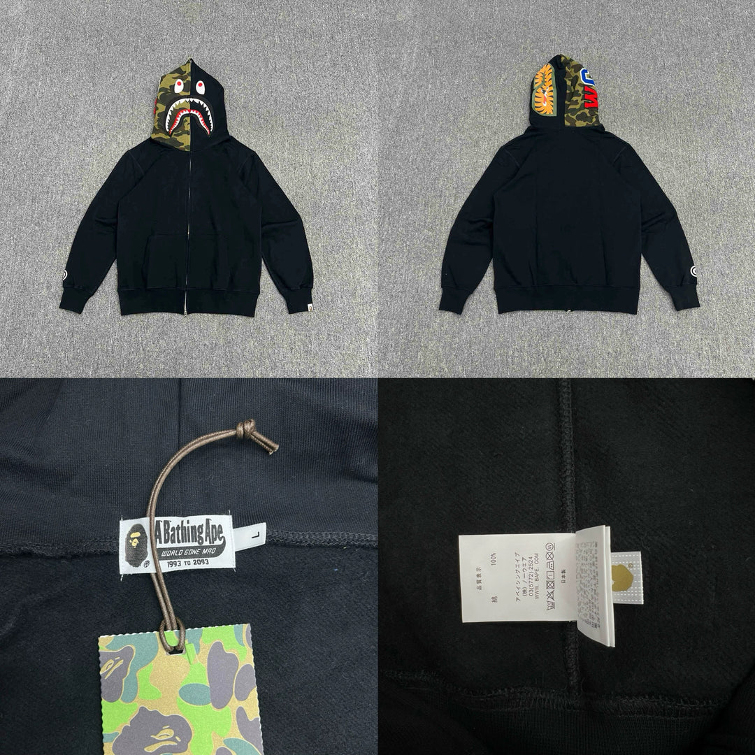 BAPE Shark head camouflage zip-up jacket