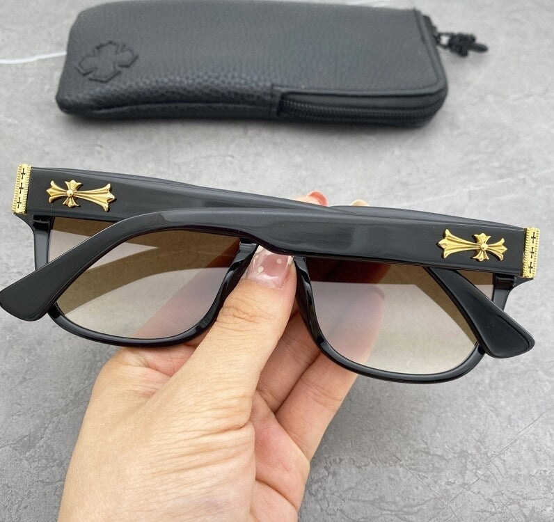 Chrome Hearts OFFICER Cross-decorated Sunglasses