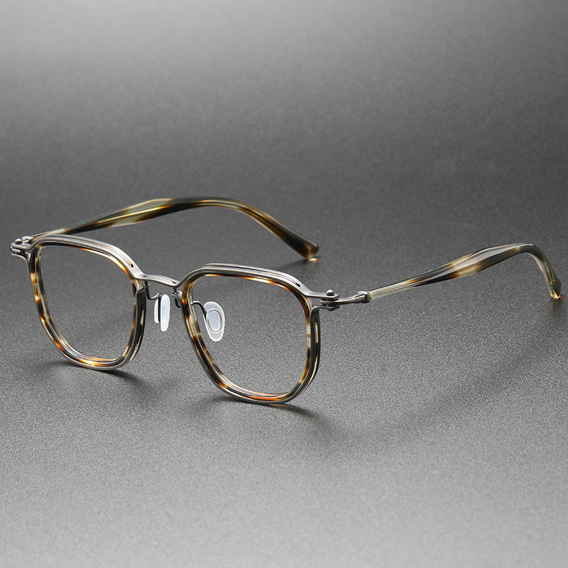 Square retro eyeglass frames for larger faces