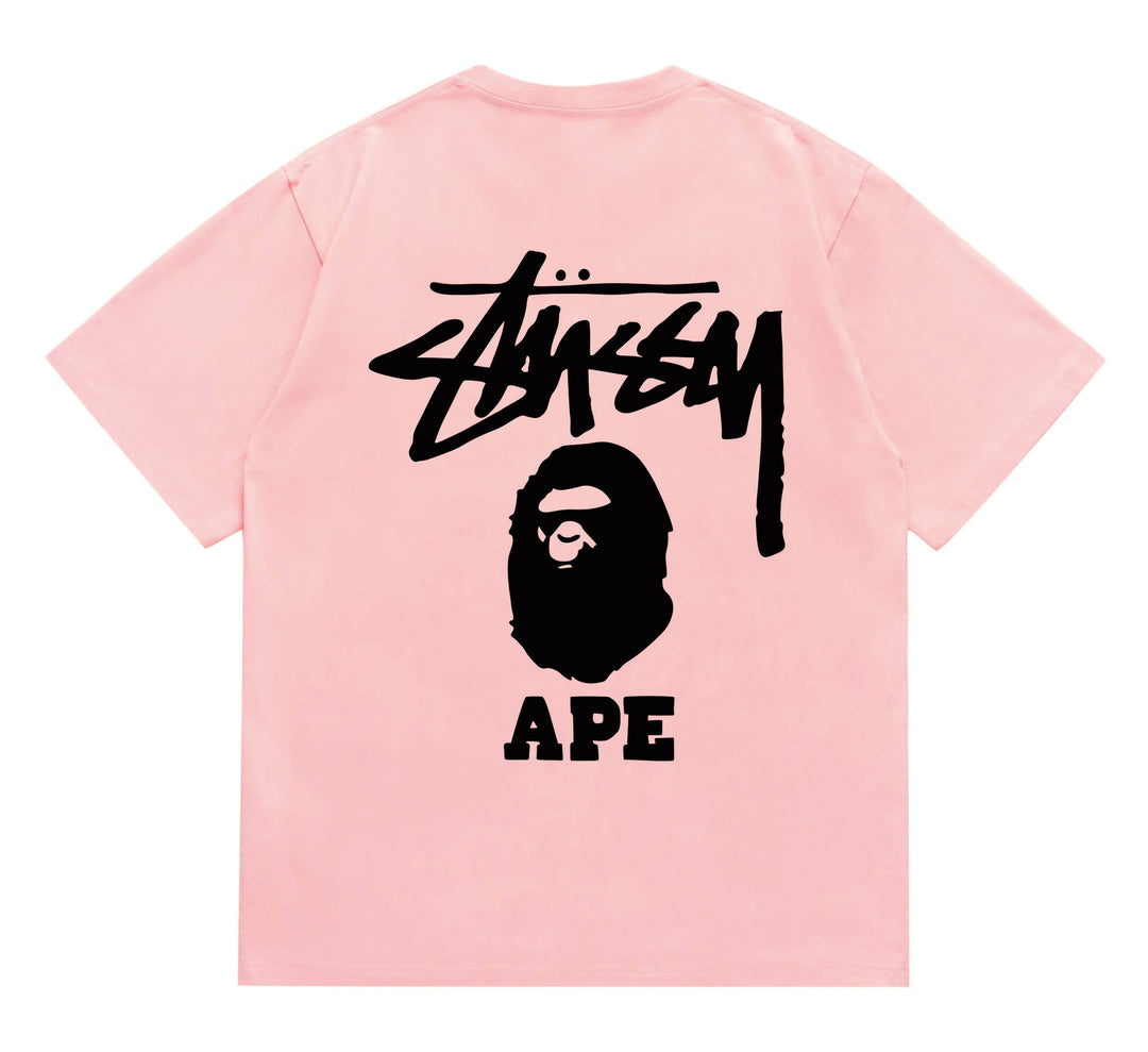 BAPE loose fit short-sleeved letter print t-shirt