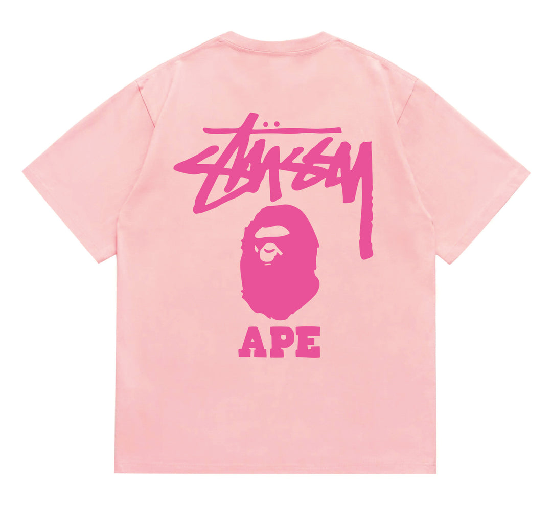 BAPE loose fit short-sleeved letter print t-shirt