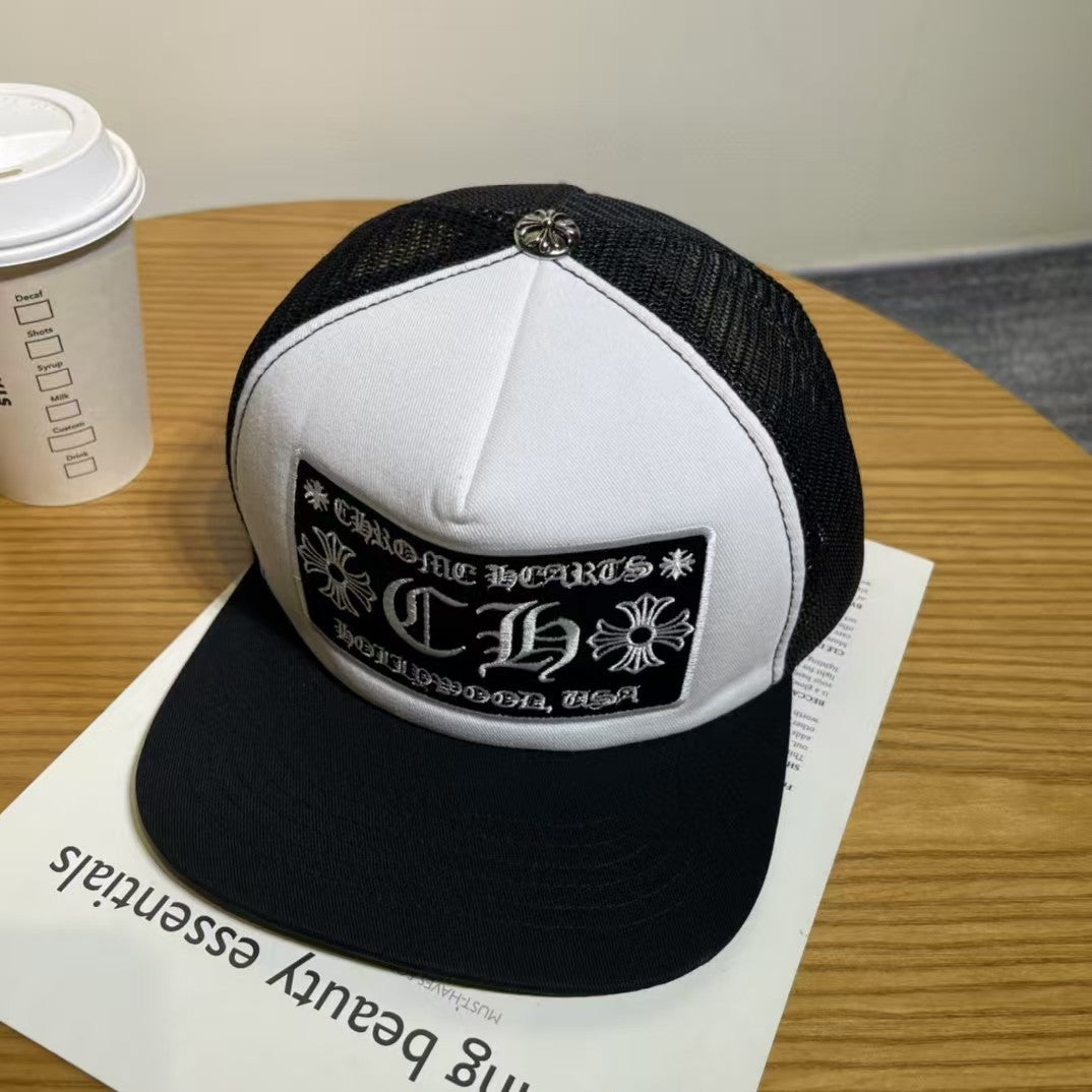 Chrome Hearts Ripped Denim Baseball Cap