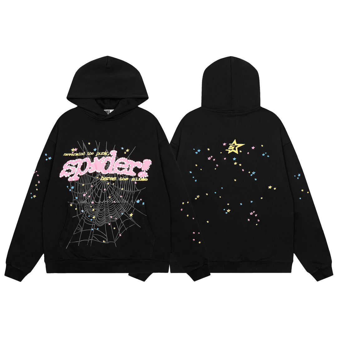 Sp5der555555 Spiderweb Foam Print Sweatshirt Set