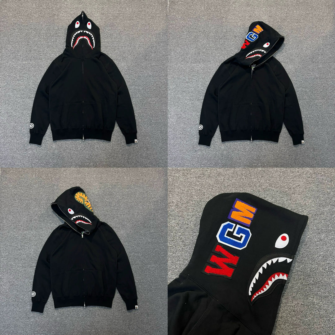 BAPE Shark head camouflage zip-up jacket