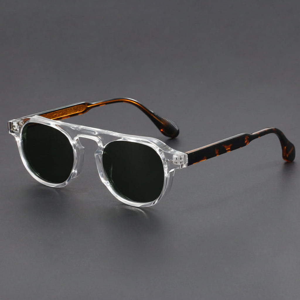 Retro round aviator sunglasses