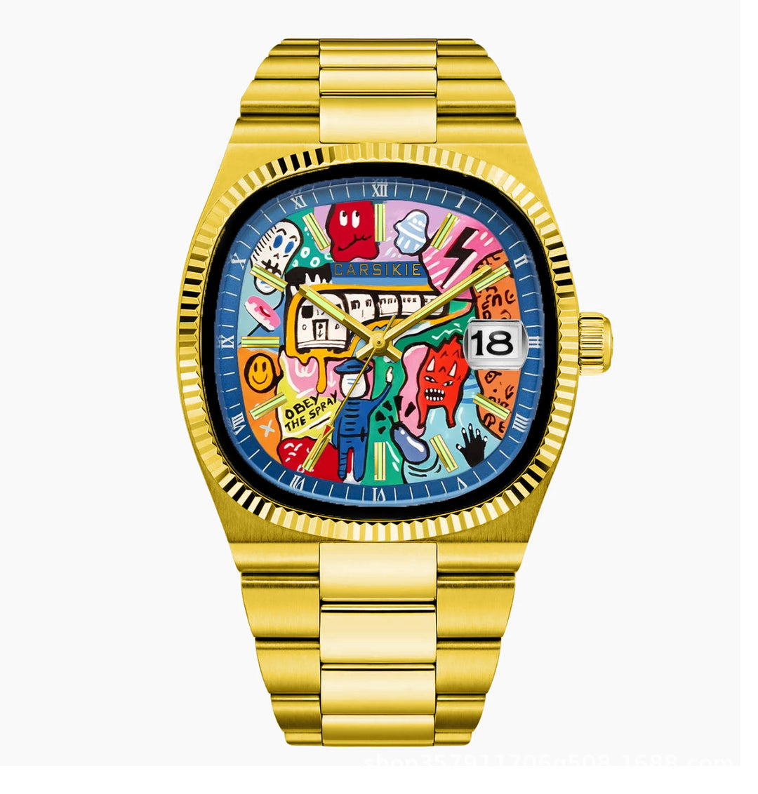 Square Cartoon-Themed Sports Watch