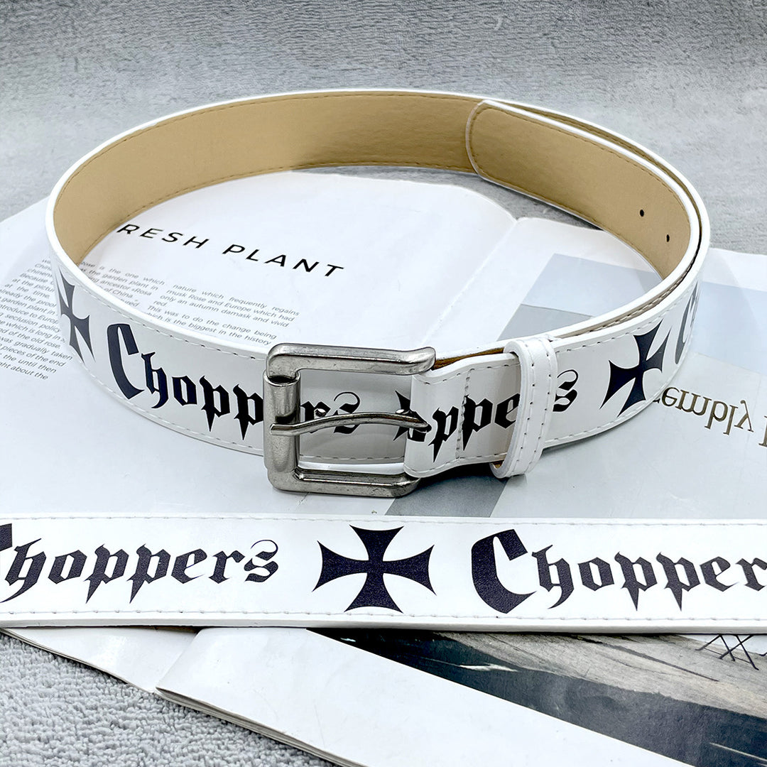 Retro ERD Portrait Hand-Painted Leather Belt