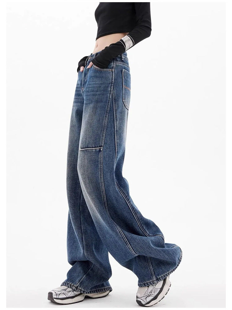 High-Waisted, Loose Fit, Slimming, Floor-Length Wide-Leg Pants