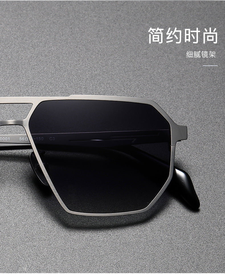 Retro Geometric Aviator Sunglasses