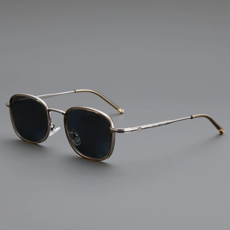 Vintage Retro Square-Round Metal Sunglasses
