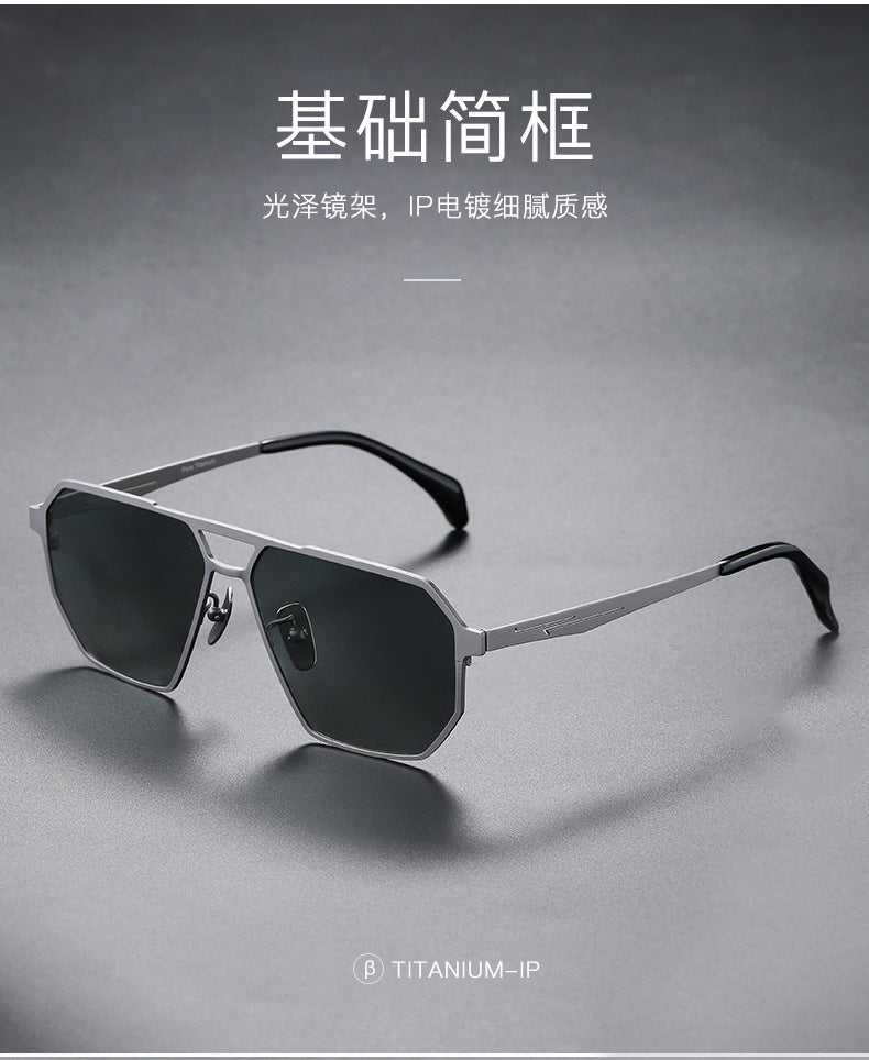 Retro Geometric Aviator Sunglasses