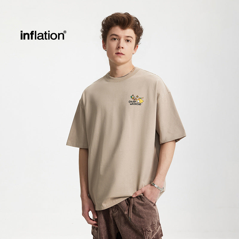 Camping Printed T-Shirt, Loose Fit, Short-Sleeve T-Shirt