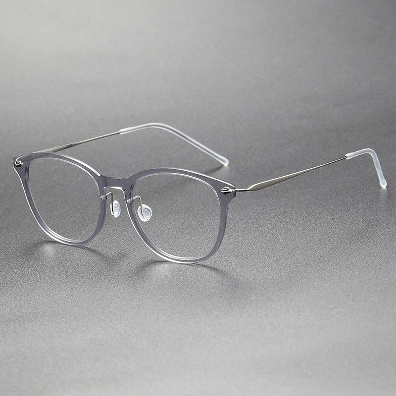 Gradient retro oval frame for slimming faces