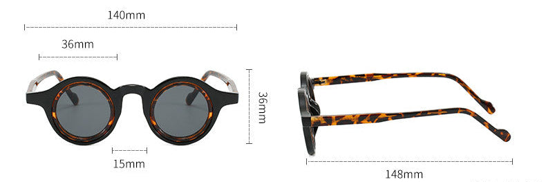 Retro mini small round sunglasses