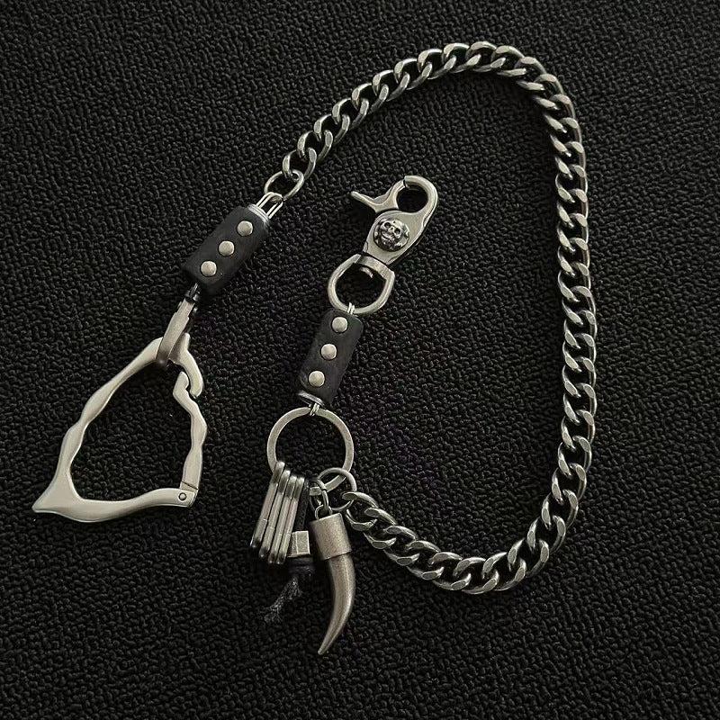 Hip-Hop Street Style Distressed Pants Chain