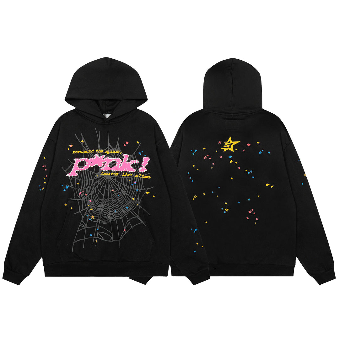 Sp5der555555 Spiderweb Foam Print Sweatshirt Set