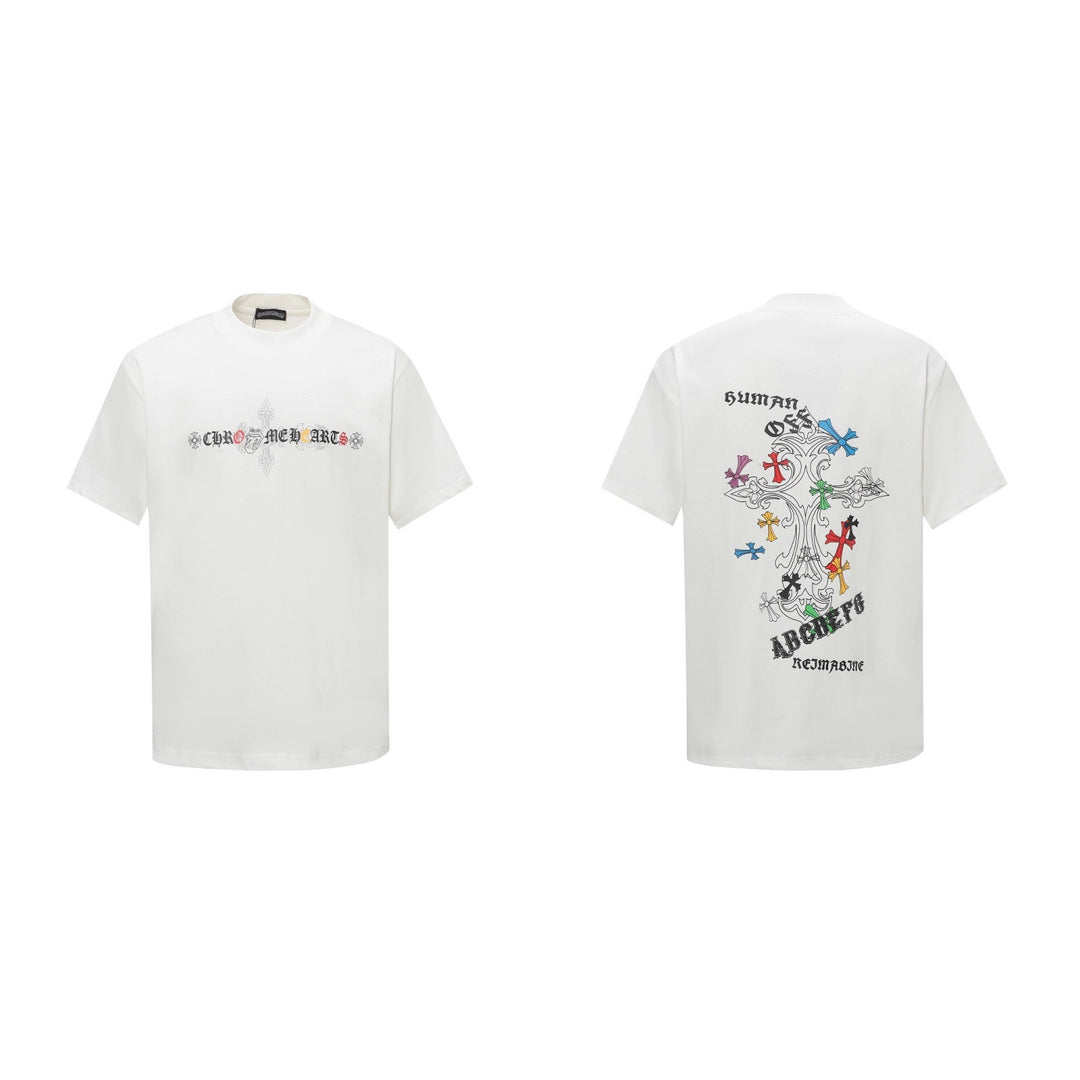 Chrome Hearts Personalized Cross Print Short-Sleeve T-Shirt