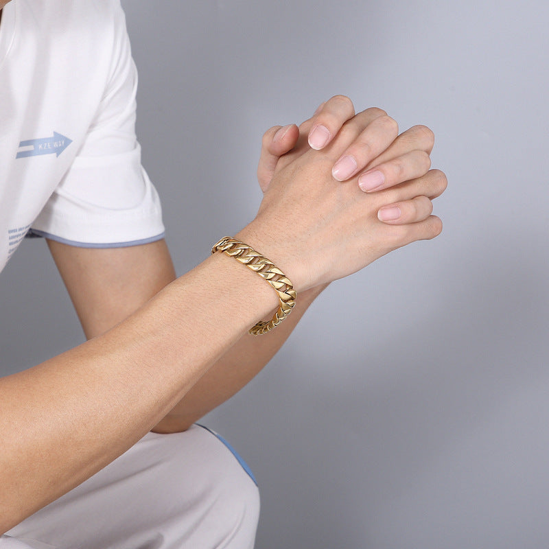 Minimalist titanium steel bracelet