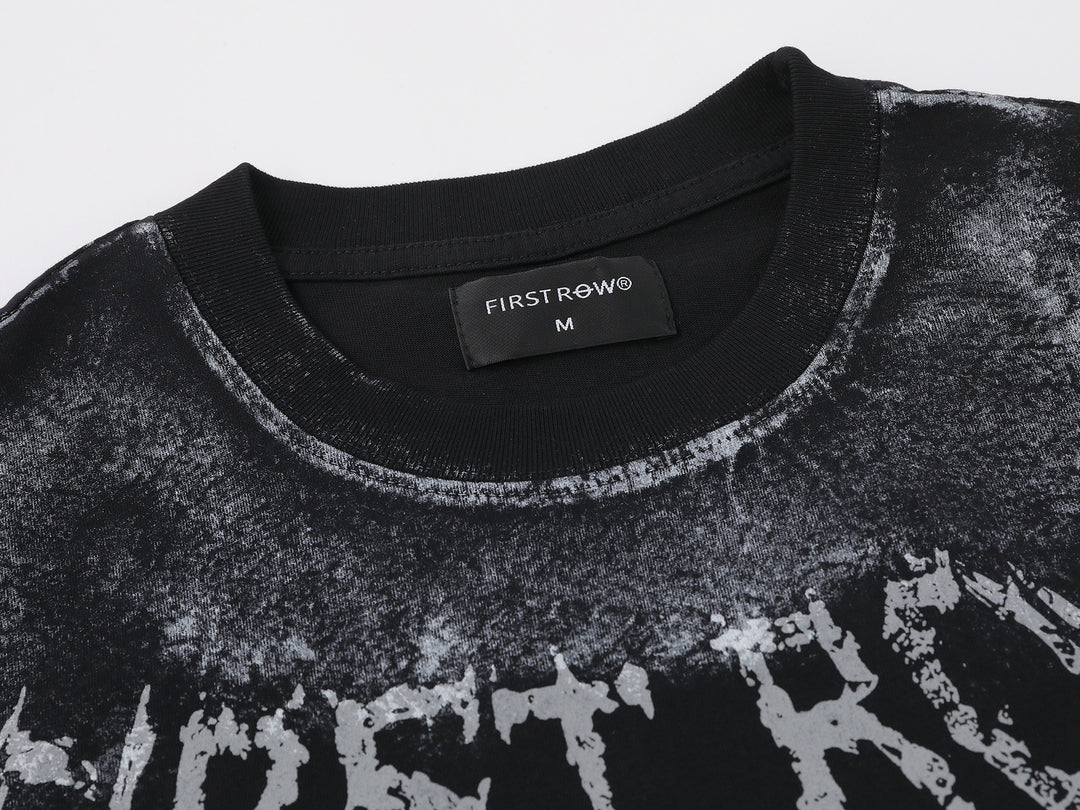 FIRST ROW LOST UTOPIA UNIVERSE CROPPED TEE White