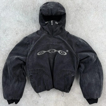 Face-covering Zipper Hoodie, DVN Jacket