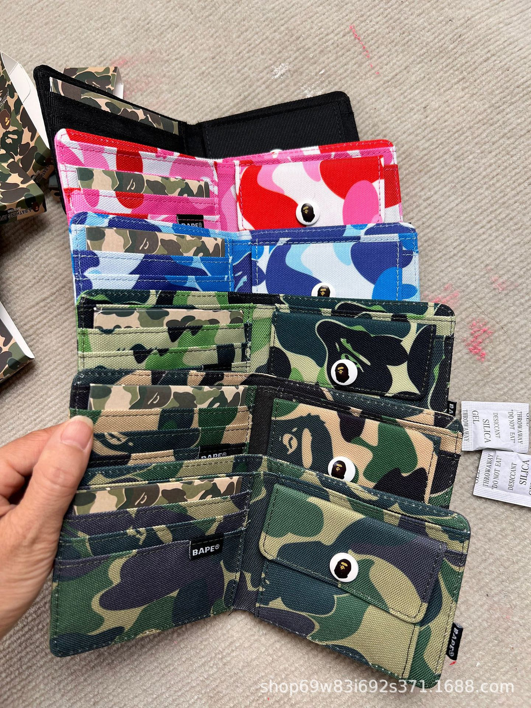 BAPE camouflage card holder wallet