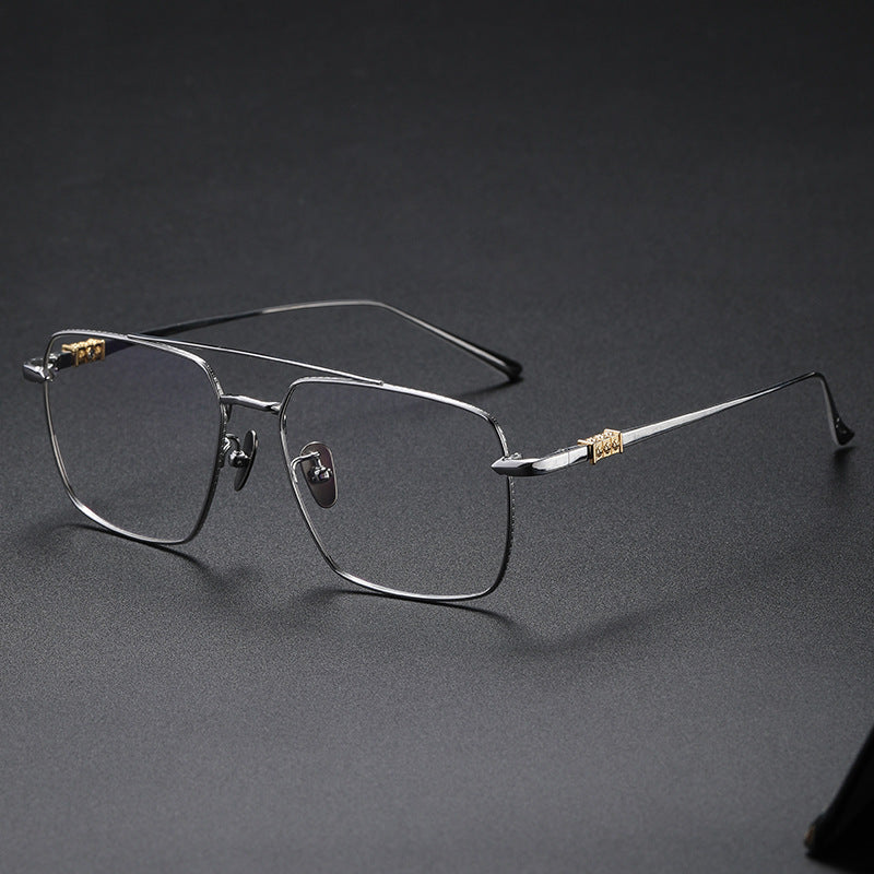 Chrome Hearts large-frame double-bridge eyeglasses