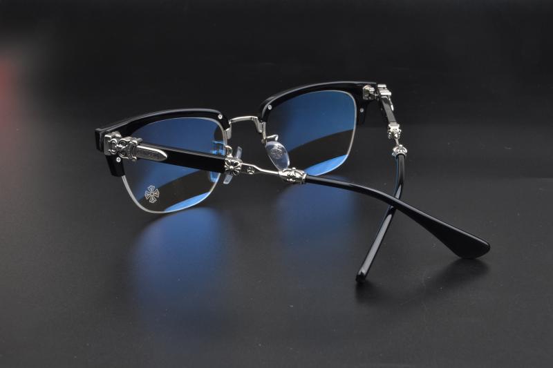 Chrome Hearts sword themed literary semi rimmed glasses