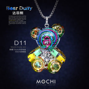 Creative Cyberpunk Duffy Bear Couple Necklace Sweatshirt Pendant-nowadaysfashion