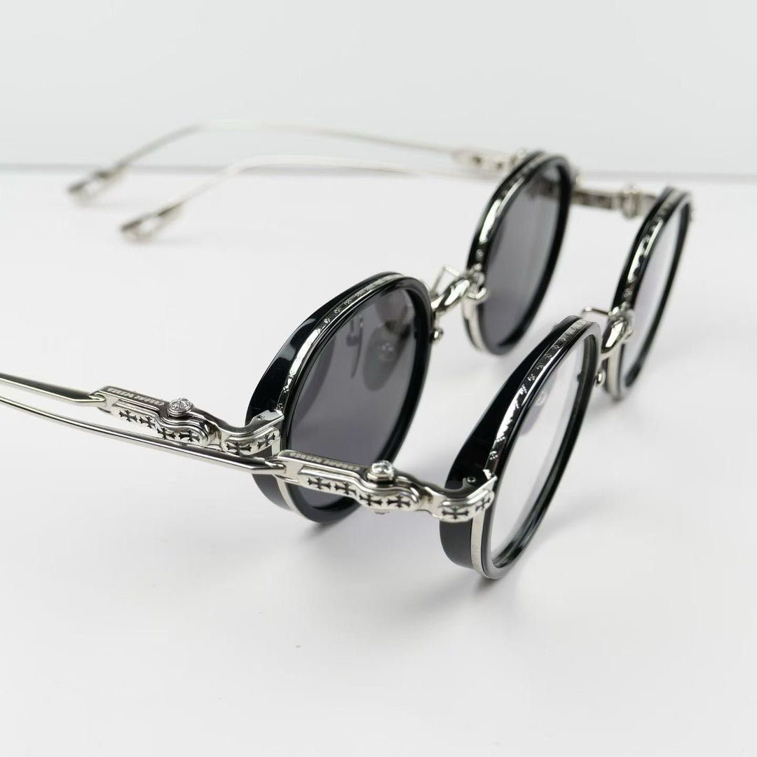 Chrome Hearts Cross-Carved Sunglasses