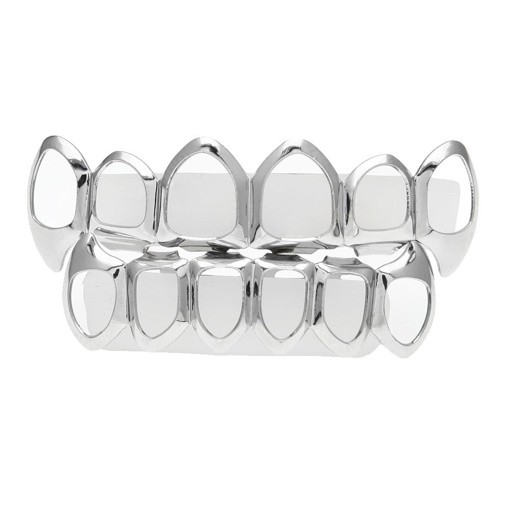 Hip-hop polished braces with gold electroplating