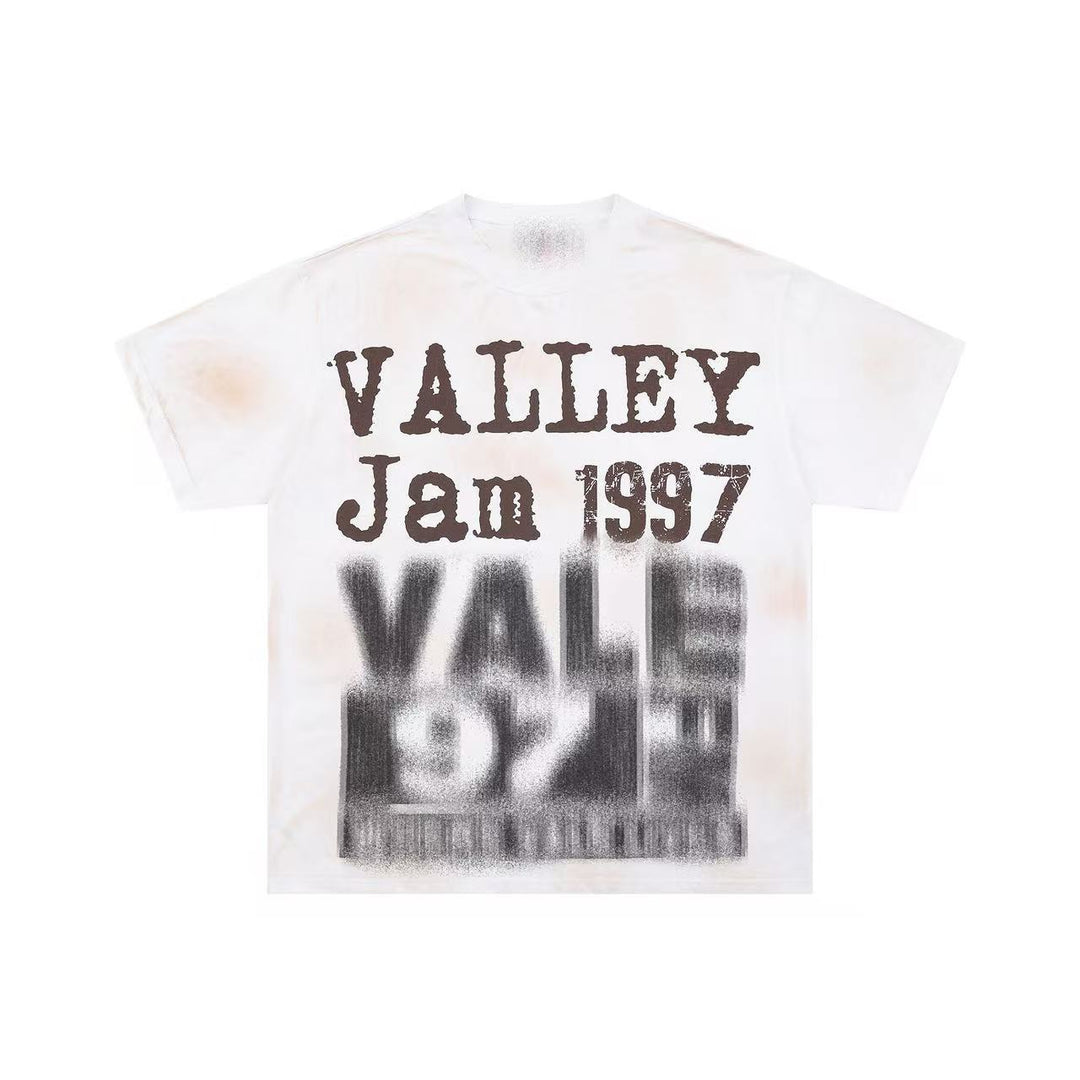 VAL Washed and Distressed Streetwear T-Shirt