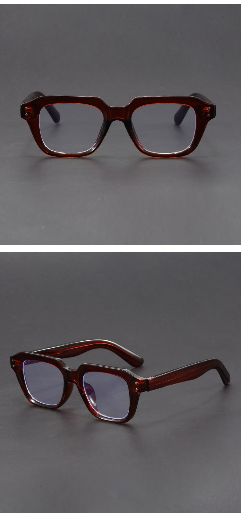 Thick Rectangular Eyeglass Frames for Wider Faces