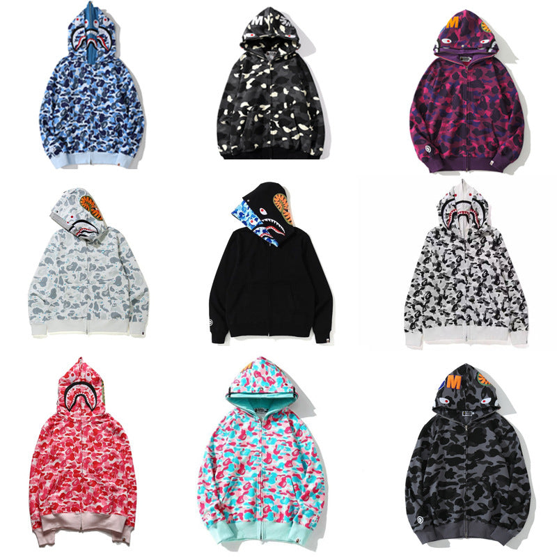 BAPE Shark camouflage jacket cardigan hooded