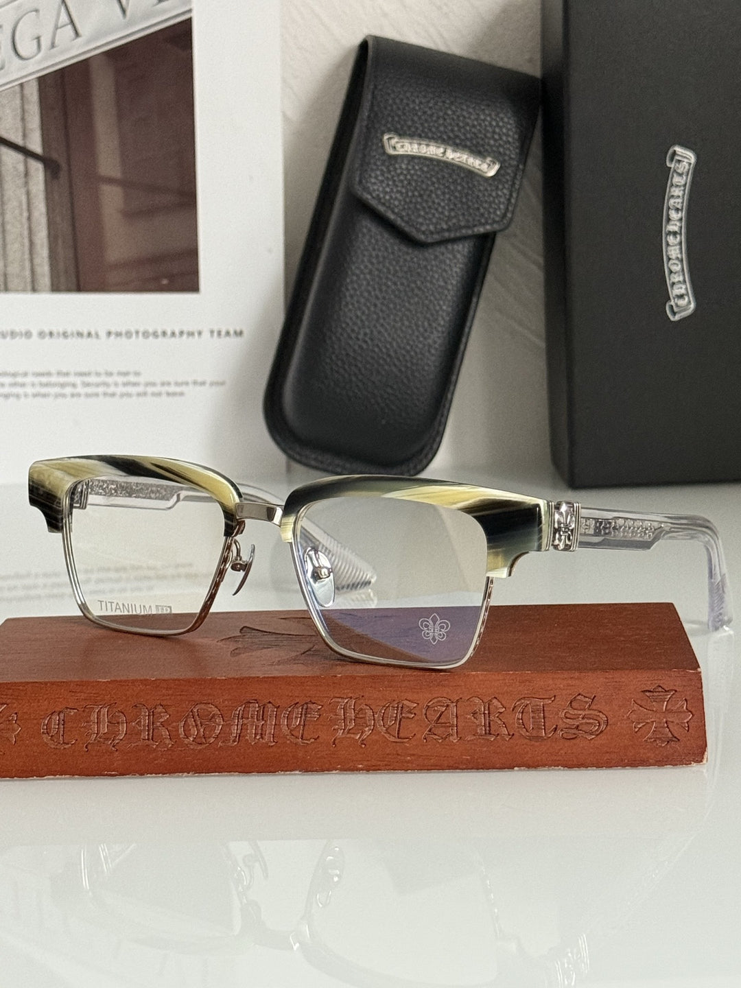 Chrome Hearts Heavy Industries Business Titanium Frame Eyeglasses