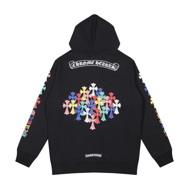 chrome hearts hoodie cardigan pure cotton