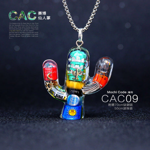 Original Cactus Necklace Delicate Cyberpunk Clavicle Chain