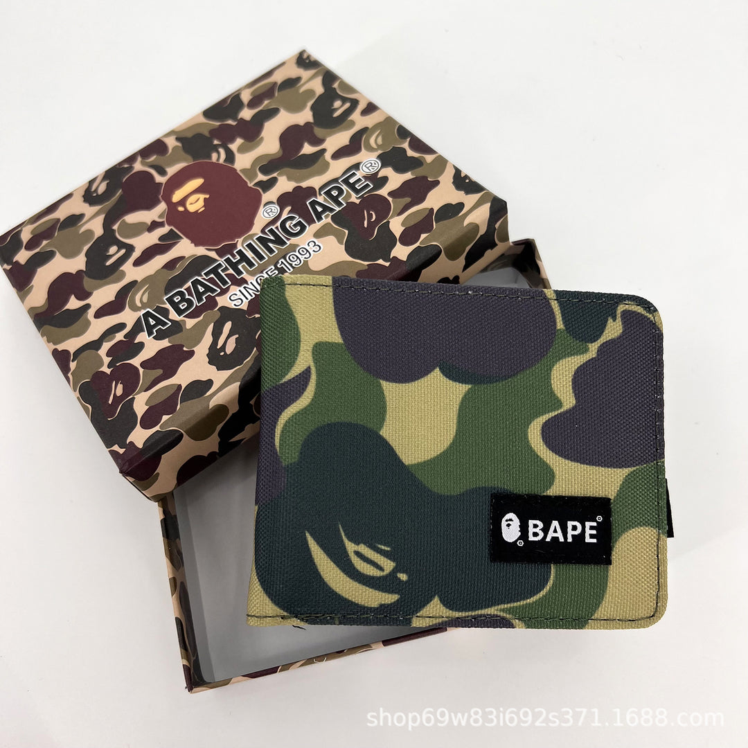 BAPE camouflage card holder wallet