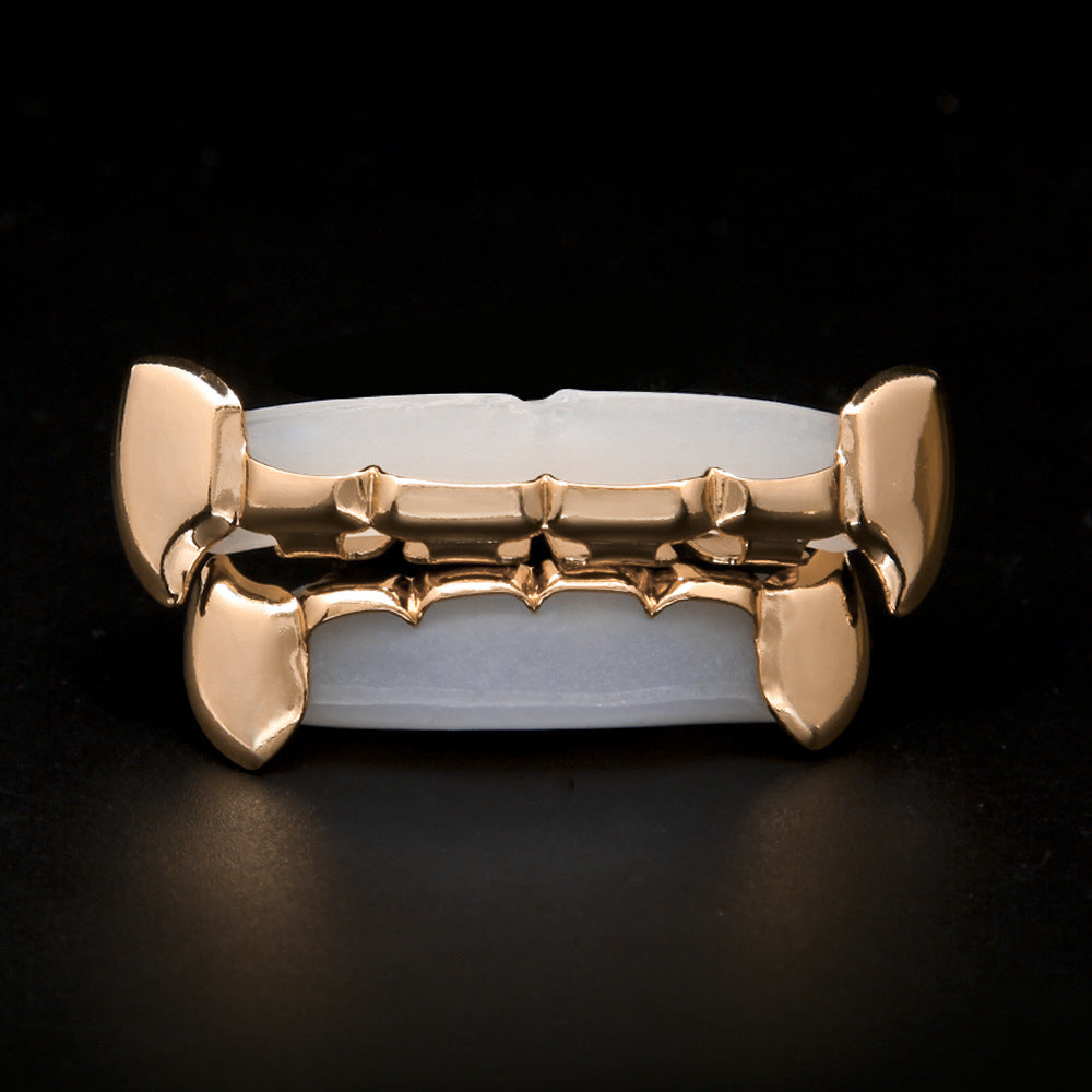 Hip-hop polished braces with gold electroplating