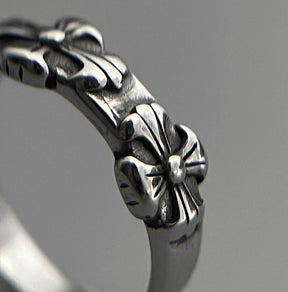 Chrome Hearts Cross Flower Forever Couple Rings