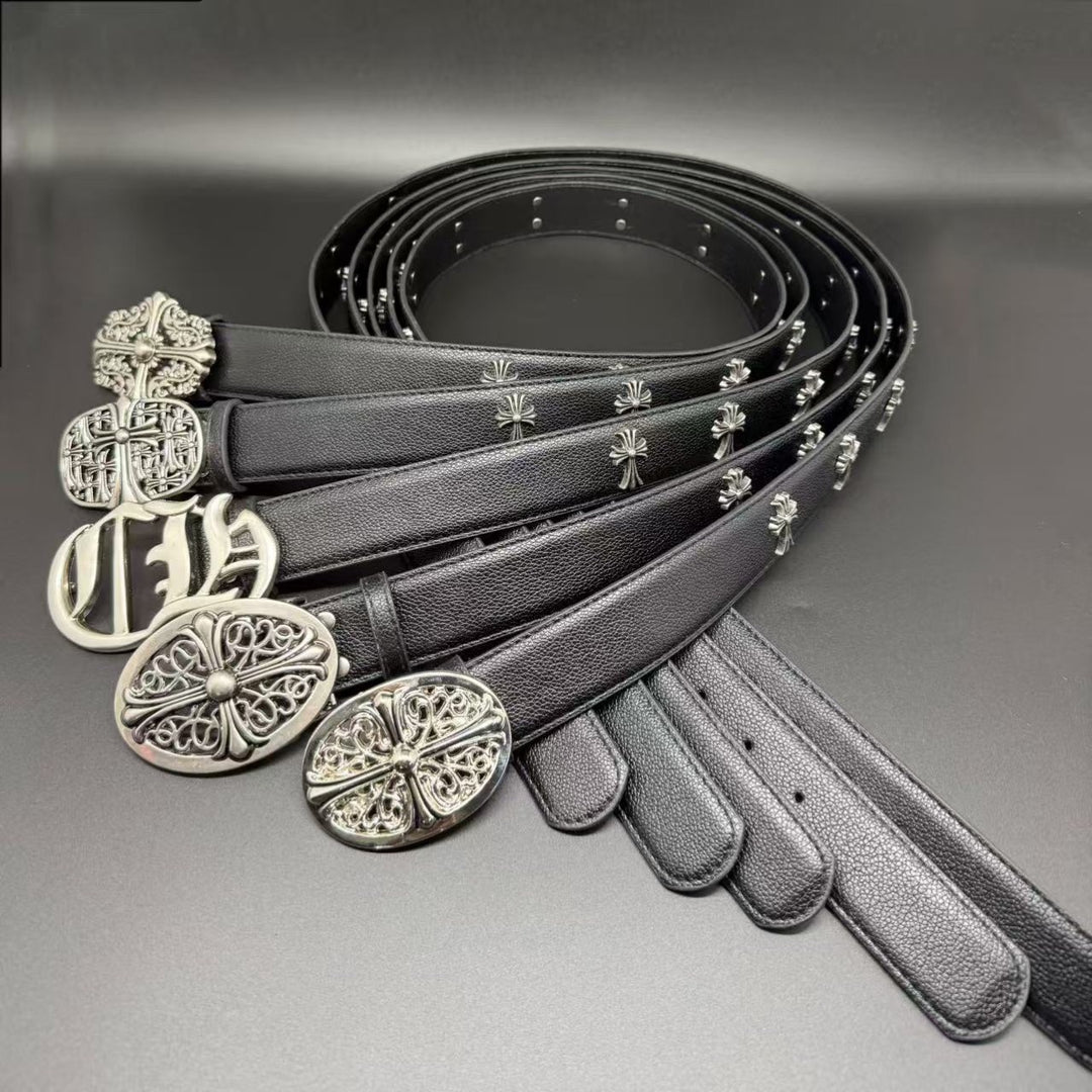Chrome Hearts Cross Rivet Roller Buckle and Holy Sword Belt