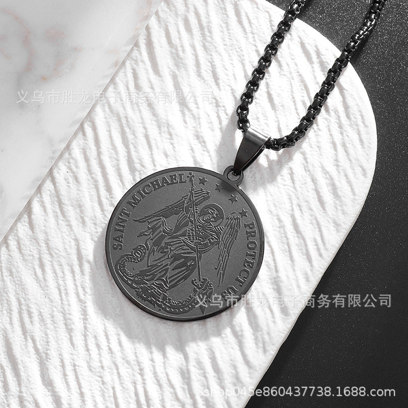 saint Christopher protect us necklace