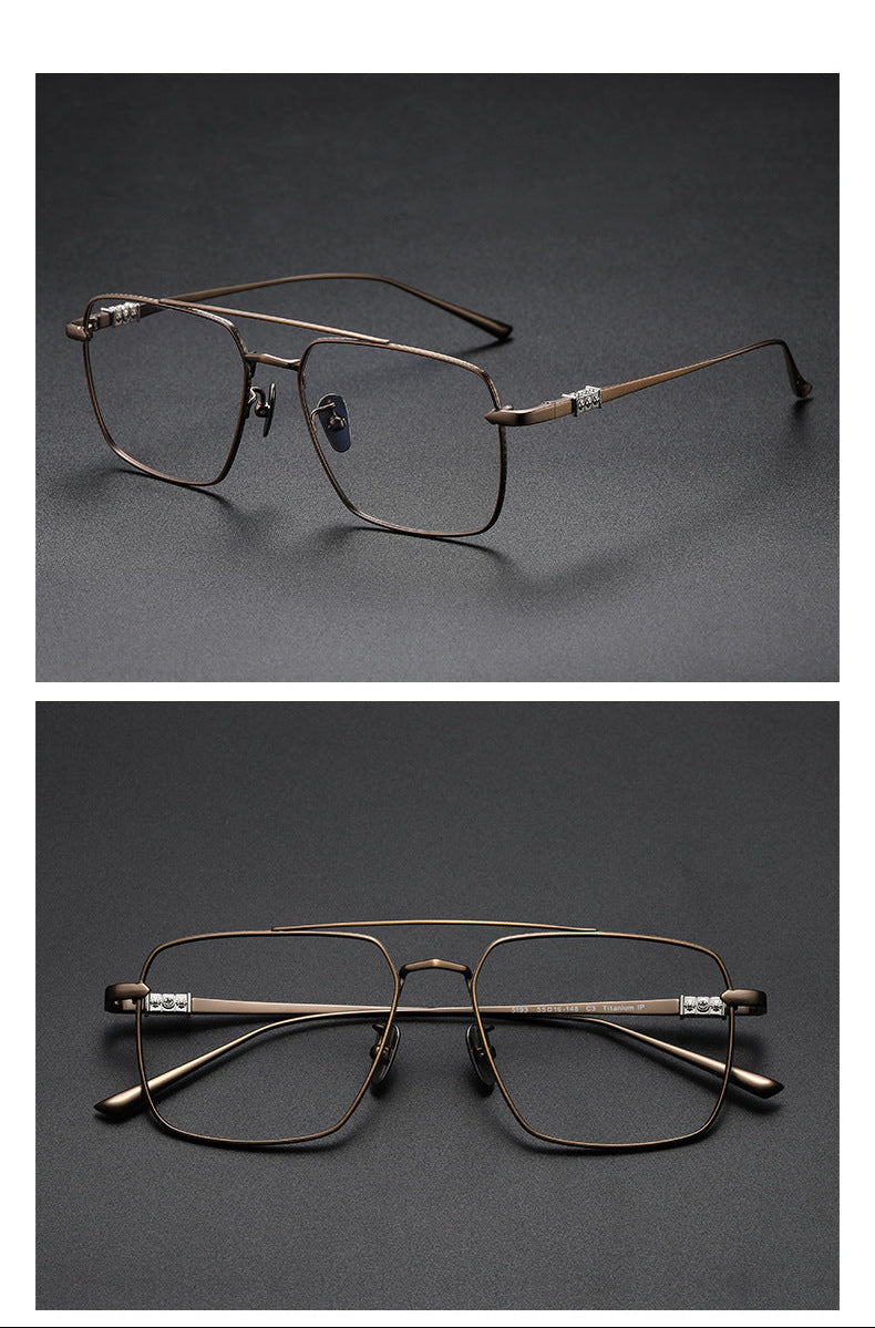 Chrome Hearts large-frame double-bridge eyeglasses