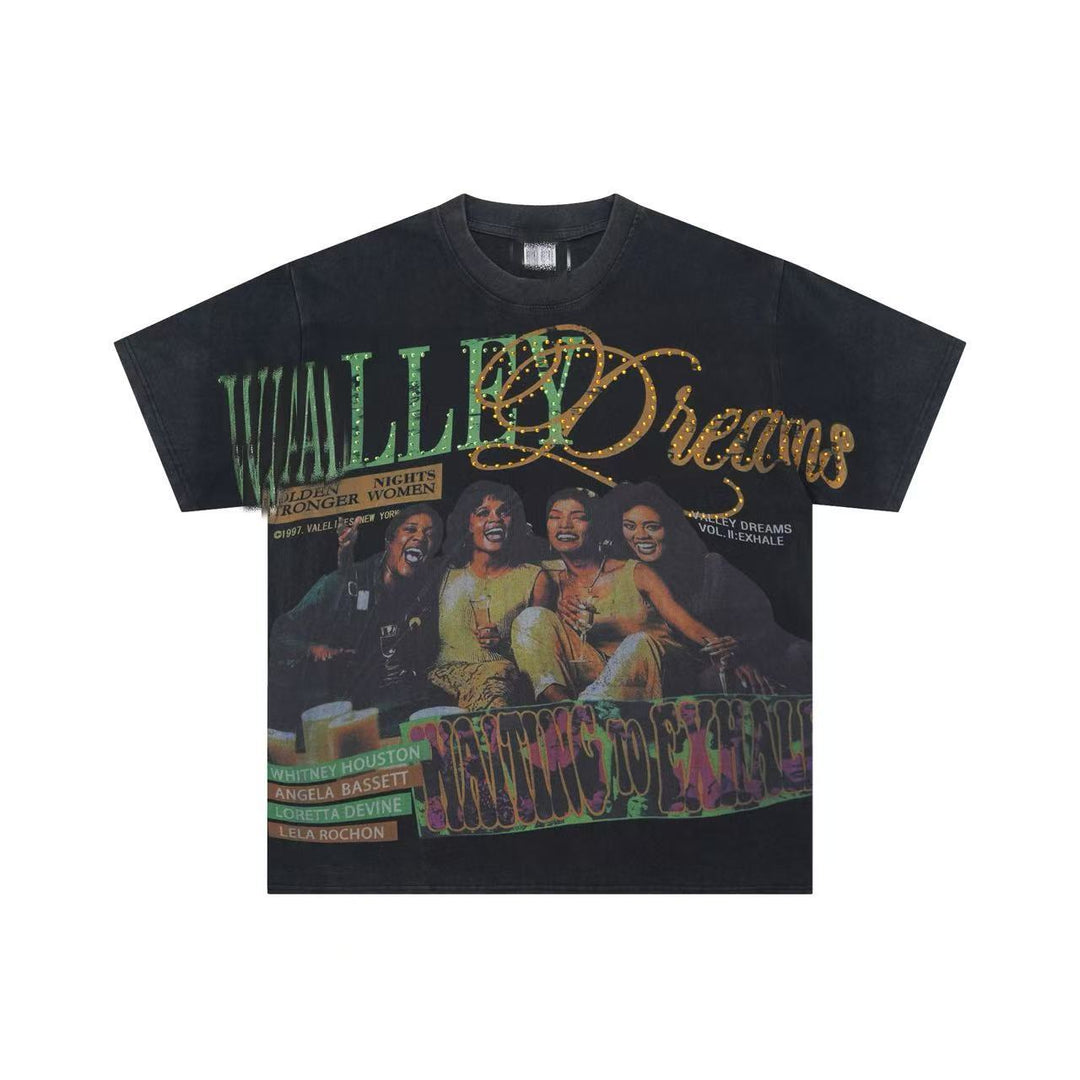 VAL Washed and Distressed Streetwear T-Shirt