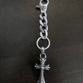 chrome hearts cross six-pointed star sword tongue keychain