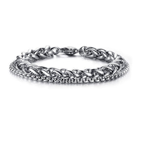 Stainless steel combination bracelet