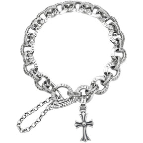 Cross chrome hearts ring bracelet